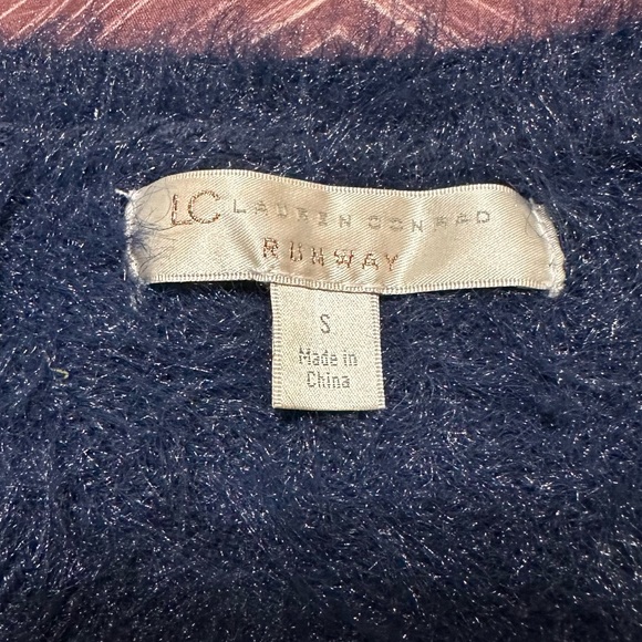 Women’s Dress Blue Lauren Conrad Runway Fuzzy Sweater, EUC, S - Picture 3 of 7